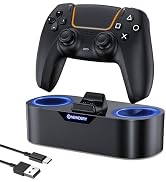 NEWDERY PS5 Controller Charger Station, Fast Charging Dock for PlayStation 5 Controllers, Single ...