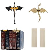 4th Wing Merch,2PCS Dragon Bookshelf Decor for Fantasy Lovers,Wooden 4th Wing Booktok Decoration,...