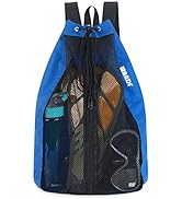 WANDF Swim Bag Mesh Drawstring Backpack Beach Backpack for Swimming, Gym, and Workout Gear