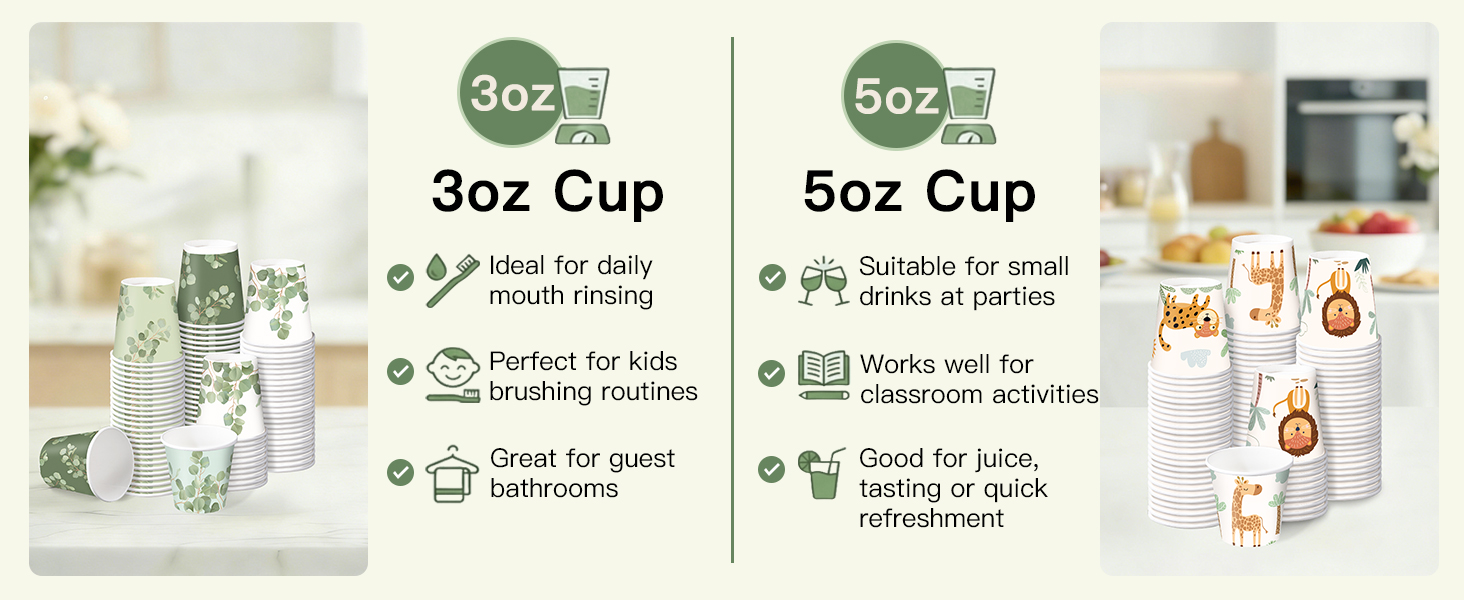 mini paper cups for bathroom