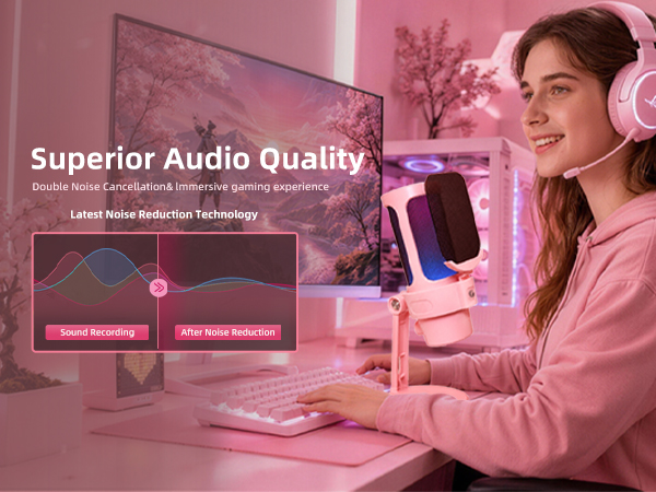 Gaming Microphone Pink