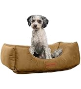 Modern Threads Luxury Dog Bed - Comfortable Tufted Velvet Cushion for Small to Large Dogs - Machi...