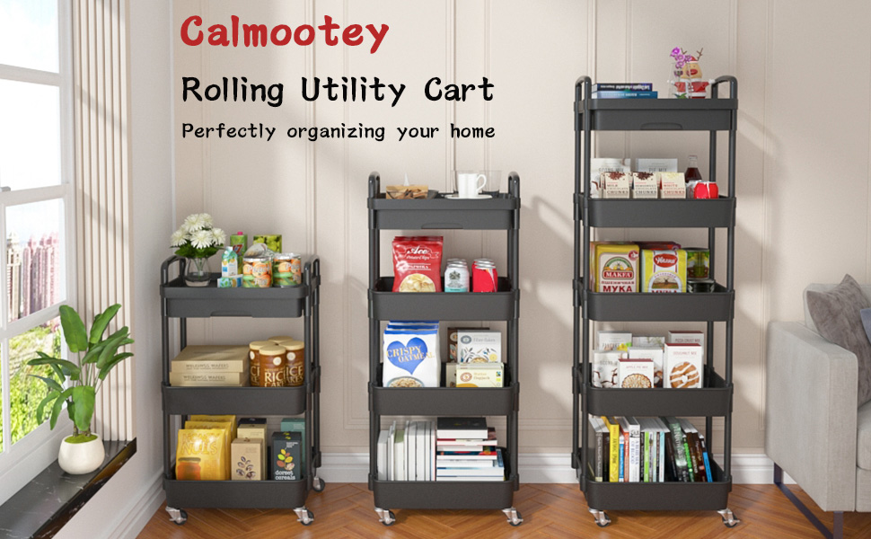 Calmootey 3-Tier Utility Cart