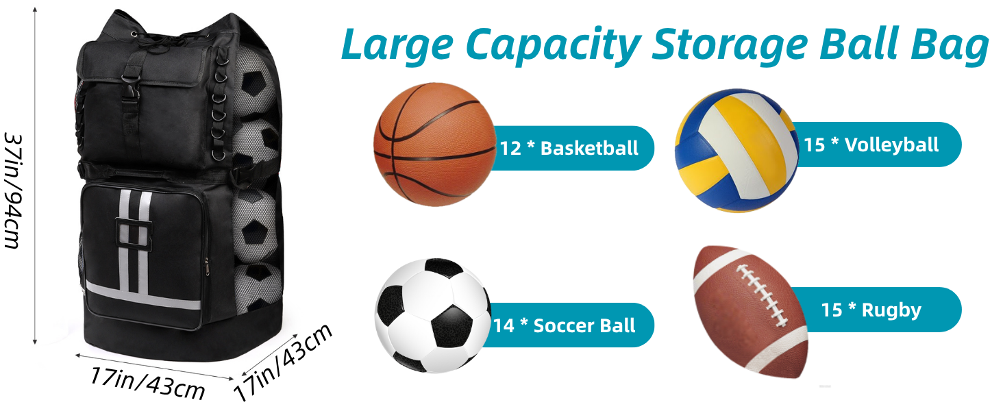 extra large mesh sports ball bag