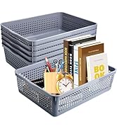 CONLI 6 PCS A4 Size Turn in Trays Classroom, Plastic Storage Basket Paper Tray Hold A4 Paper Toy ...