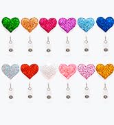 bling heart badge reel