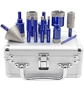 SHDIATOOL Diamond Drill Core Bits,Tile Drilling Core Hole Saw Kit for Porcelain Marble Ceramic Gr...