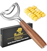 KULUNER Durable Stainless Steel Corn Peeler with Polished Wood Handle Corn on the Cob Stripper Ke...
