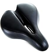 Bikeroo Comfort Saddle for Women & Men - Universal Fit Indoor & Outdoor Bicycles - Center Cutaway...