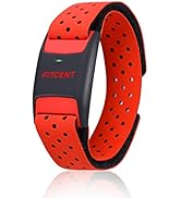 FITCENT Heart Rate Monitor Armband, Bluetooth ANT+ Optical Heart Rate Sensor Arm Band, Rechargeab...