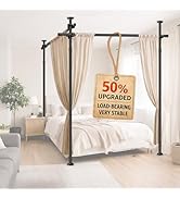 AJAZZ Room Divider No Drilling Curtain Rod Wall Divider for Room Separation, (H) 43-120×(W) 72-20...