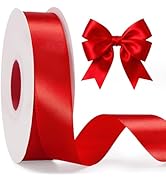 Red Satin Ribbon - 1 Inch x 50 Yards