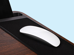a close up image of the mouse pad on the home office pro lap desk
