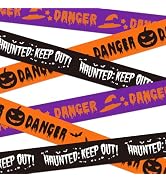 SWRT Halloween Decorations Caution Tape, 3 in x 90 Ft Halloween Party Decorations Indoor Outdoor,...