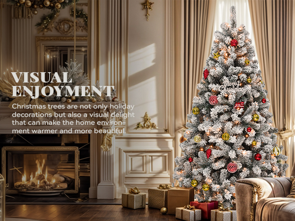 flocked Christmas tree