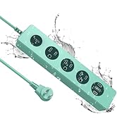 IPX9 Outdoor Power Strip Weatherproof,Surge Protector with 3 Outlet with 3 USB Charging Ports(2 U...