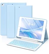 KBCASE Keyboard Case for iPad 9th/8th/7th Generation 2021/2020/2019, Compatible with iPad Air 3/P...