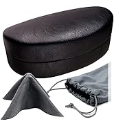 MyEyeglassCase - Large Sunglasses Case - Glasses Holder with Pouch & Cloth - Eyeglass Hard shell ...