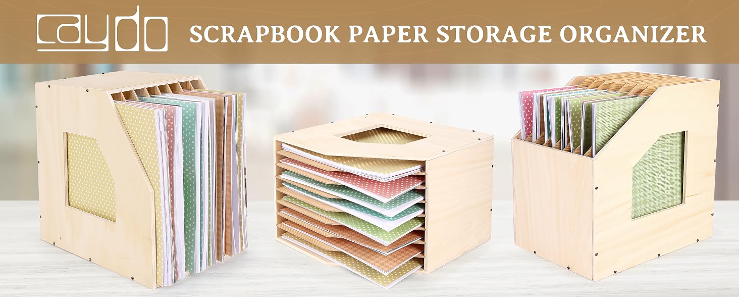 Wood Paper Storage Organizer