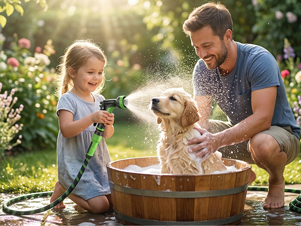 Washing dogs