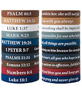 QEERBSIN Bible Verses Bracelets Motivational Christian Rubber Bracelets