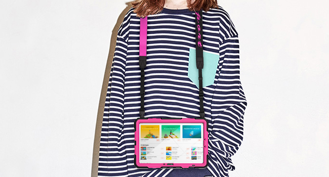 Case for Samsung Galaxy Tab S10 Lite/ S10 fe S9 fe 5g case with adjustable strap x400 x520 x516 x518