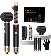 Hair Dryer Brush 5 in 1, Blow Dryer Brush Set with Air Curler Wrap Hair Styler, Negative Ionic Bl...