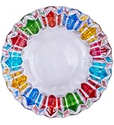 Yblenic Crystal Ashtrays for Cigarettes and Cigars, Indoor Outdoor Ash Tray Large Size Tabletop A...