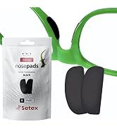 Setex Gecko Grip Ultra-Thin 0.6mm Anti Slip Eyeglass Nose Pads, (5 Black Pair) USA Made, Innovati...