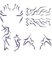 Purple Temporary Tattoos, Waterproof Body Art for Cosplay Halloween. | Realistic Waterproof Body ...