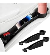 Norkmdi 2 Pack Dual-Slot Carbon Fiber Seat Gap Filler, Black | integrated cup holder, console-sid...
