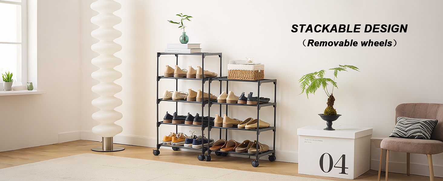 shoe storage The shelf can be used flexibly—stand it upright shoe rack small