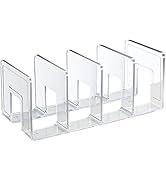 SAYEEC Acrylic File Sorter, Clear File Holder Acrylic Desk Organizer, Sturdy Desktop File Organiz...