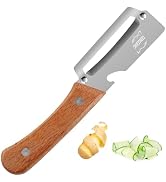GENGCANG Multi-Functional Vegetable Peeler – Comfortable Wooden Handle with Sharp Stainless Steel...