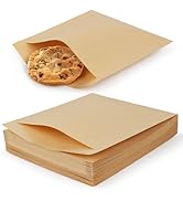 200 Pack Paper Cookies Bags with Seal Stickers, 5x6 Inch Grease Resistant Cookie Sleeves Small Br...