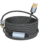 Nanxudyj Printer Cable 50FT, Active Repeater USB Printer Cable USB 2.0 Type A Male to Type B Male...
