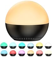 Rechargeable Mini Nursery Night Light Soother Baby Sleep Sound Machine 12 Color Night Lights Whit...