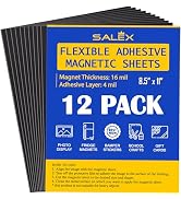 Magnetic Sheets with Adhesive Backing for Crafts, DIY. 12 Strong Craft Magnets 8.5" x 11" to Make...