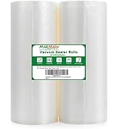 MakMeFre 2 Pack 8x50 Vacuum Sealer Bags Rolls for Food,Commercial Grade, BPA Free,Puncture Preven...
