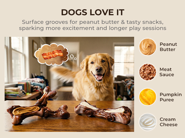 Fillable Grooves | Load With Dog’s Favorite Paste to Boost Appeal
