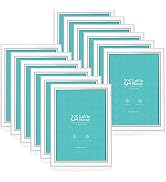 LaVie Home 5x7 Picture Frames (12 Pack, White) Simple Designed Photo Frame with High Definition G...