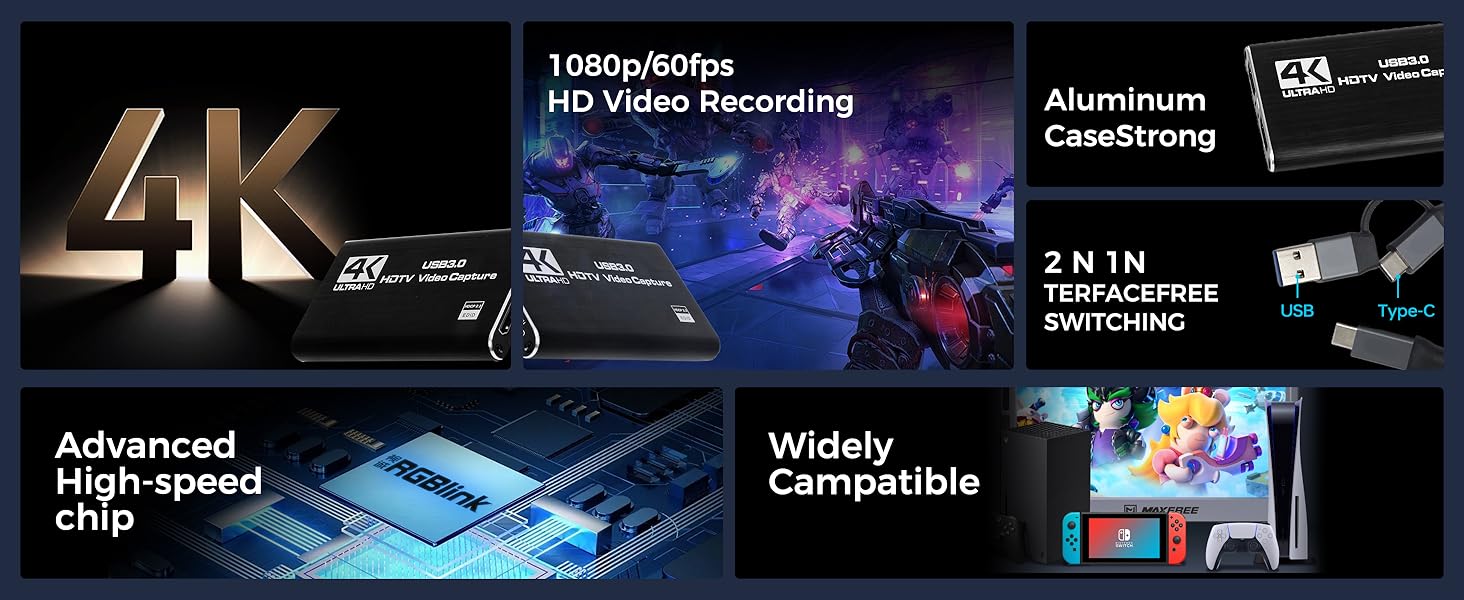 hdmi capture card ,usb3.0 capture card, game capture card for live streaming