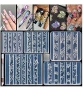 5Pcs 3D Flower Nail Mold with Sculpture Pen Scraper Used for Nails Art