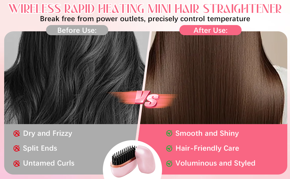 Multi-functional Mini Hair Straightener, Suitable for All Hair Types