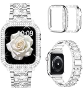 Mosonio Compatible with Apple Watch Band 38mm 40mm 41mm 42mm 44mm 45mm 46mm 49mm with 2 Pack Case...