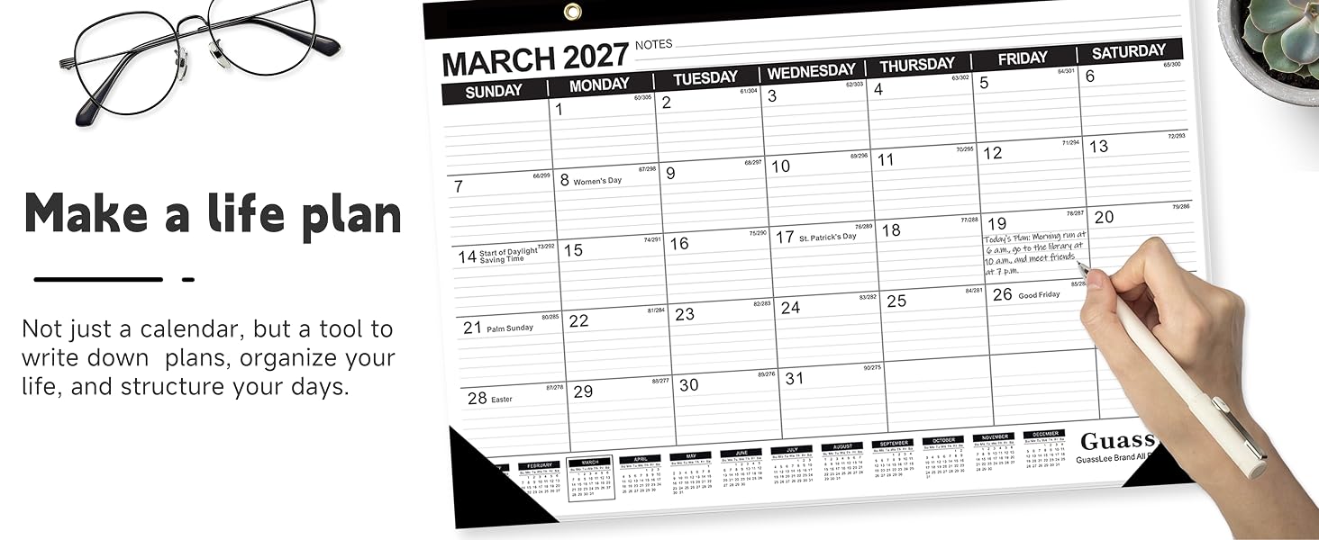 desk calendar 2026-2027