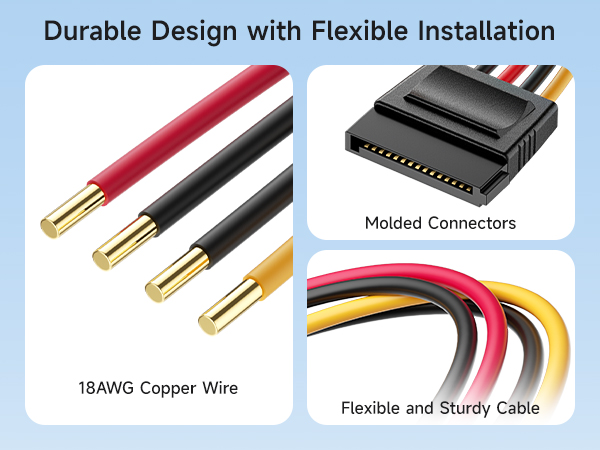 4 Pin Molex to SATA Power Cable