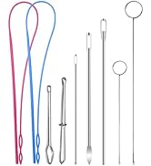 Drawstring Threader Set,9Pcs Drawstring Threader Tool Flexible Drawstring Threaders,Stainless Ste...