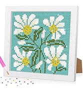 Bowetile 5D Diamond Art Painting Kits for Beginners with Frame, DIY Full Drill Gem Flowers Diamon...