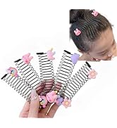 5 Pcs Cute Invisible Star Hair Clip Barrettes Stretchable Invisible Hair Clips, U Shape Hair Fini...